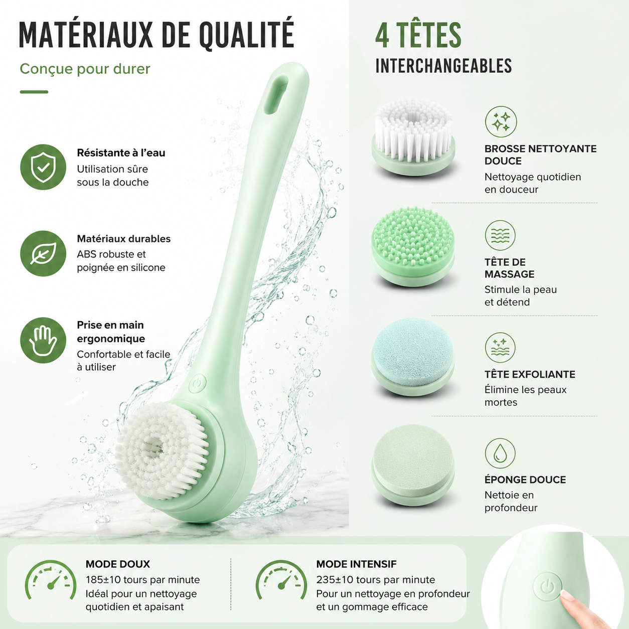 Brosse de Bain Électrique Lumsha 5 en 1
